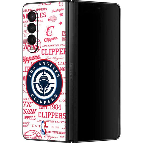 NBA Los Angeles Clippers Blast Logos Galaxy Z Fold3 5G Skin