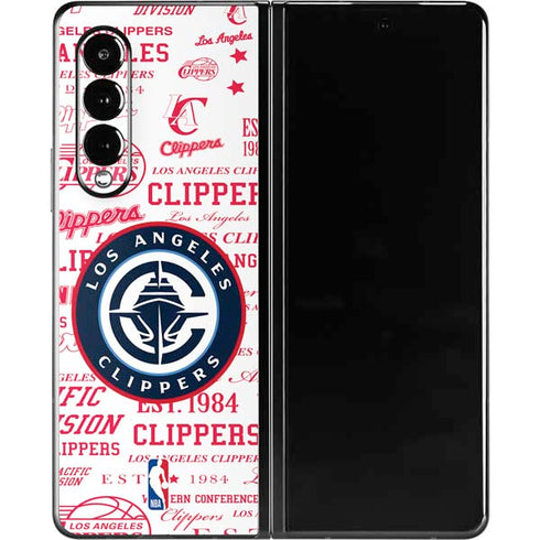 NBA Los Angeles Clippers Blast Logos Galaxy Z Fold3 5G Skin