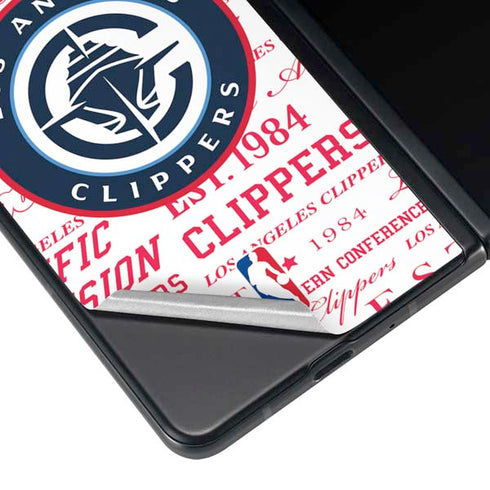 NBA Los Angeles Clippers Blast Logos Galaxy Z Fold3 5G Skin