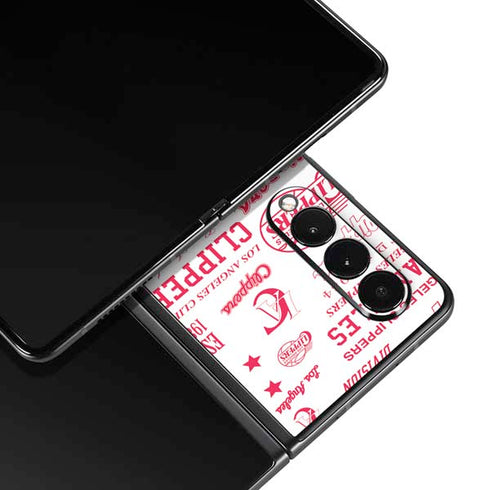 NBA Los Angeles Clippers Blast Logos Galaxy Z Fold3 5G Skin