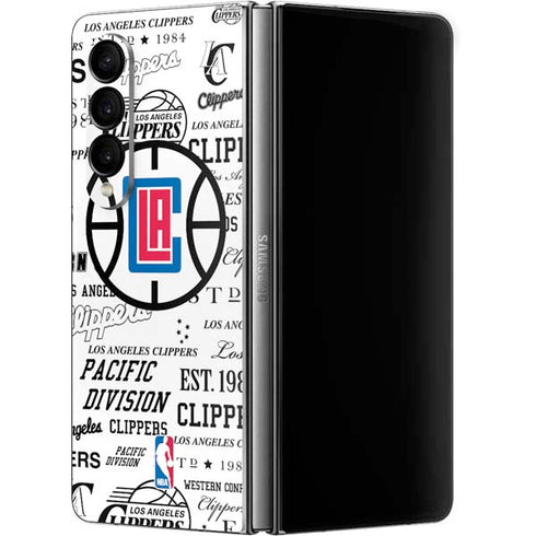 NBA Los Angeles Clippers Blast Logos Galaxy Z Fold4 5G Skin