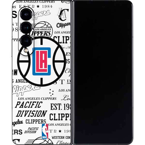 NBA Los Angeles Clippers Blast Logos Galaxy Z Fold4 5G Skin