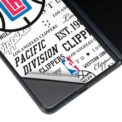 NBA Los Angeles Clippers Blast Logos Galaxy Z Fold4 5G Skin