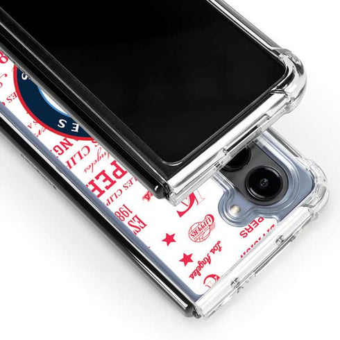NBA Los Angeles Clippers Blast Logos Galaxy Z Fold5 5G Clear Case