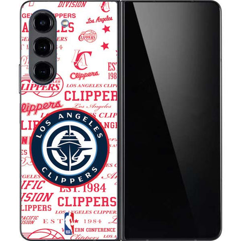 NBA Los Angeles Clippers Blast Logos Galaxy Z Fold5 5G Skin