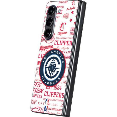 NBA Los Angeles Clippers Blast Logos Galaxy Z Fold5 5G Skin