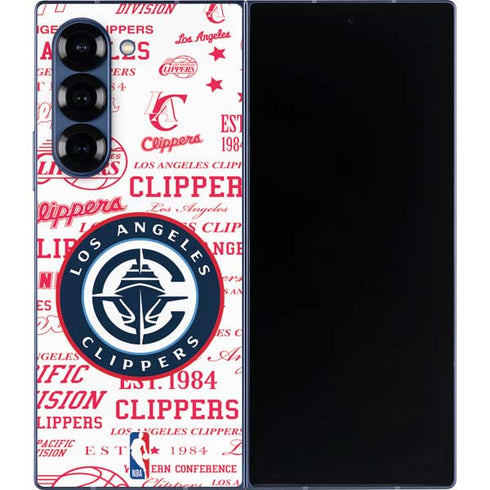 NBA Los Angeles Clippers Blast Logos Galaxy Z Fold6 Skin