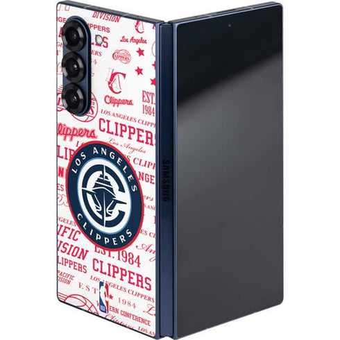 NBA Los Angeles Clippers Blast Logos Galaxy Z Fold6 Skin