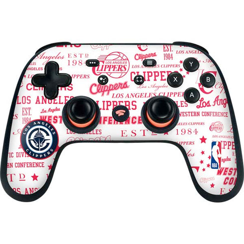 NBA Los Angeles Clippers Blast Logos Google Stadia Controller Skin