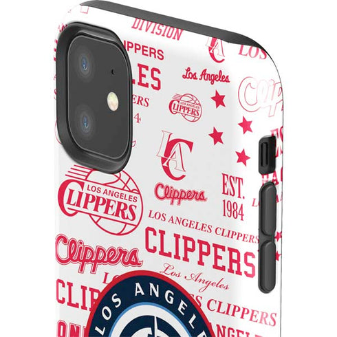 NBA Los Angeles Clippers Blast Logos iPhone 11 Impact Case