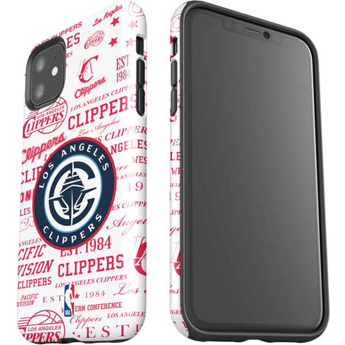 NBA Los Angeles Clippers Blast Logos iPhone 11 Impact Case