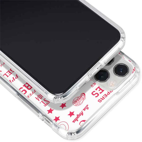 NBA Los Angeles Clippers Blast Logos iPhone 11 Pro Clear Case