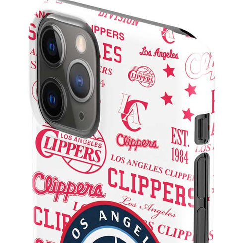 NBA Los Angeles Clippers Blast Logos iPhone 11 Pro Lite Case