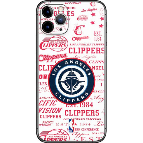 NBA Los Angeles Clippers Blast Logos iPhone 11 Pro Skin