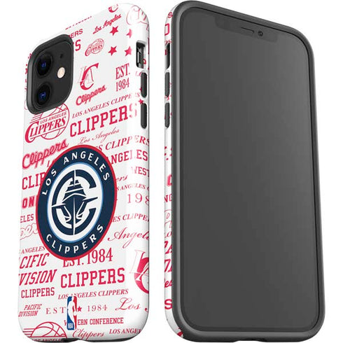 NBA Los Angeles Clippers Blast Logos iPhone 12 Impact Case