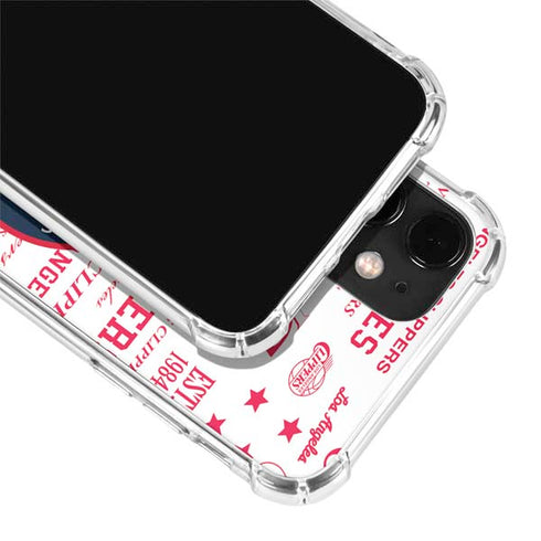 NBA Los Angeles Clippers Blast Logos iPhone 12 Mini Clear Case