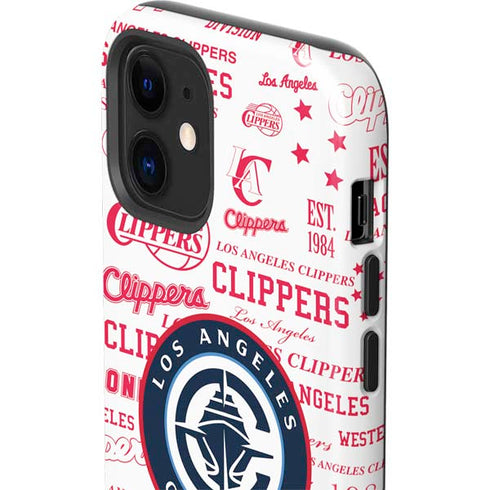NBA Los Angeles Clippers Blast Logos iPhone 12 Mini Impact Case