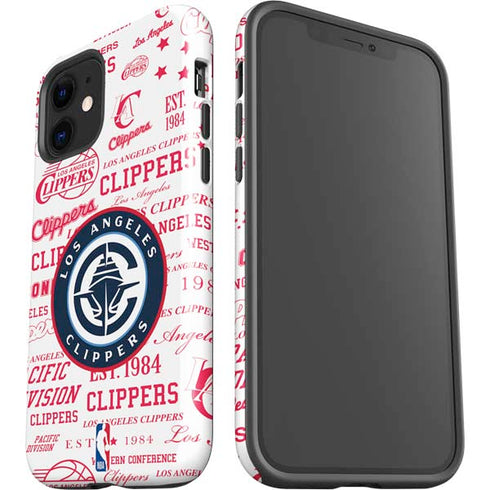 NBA Los Angeles Clippers Blast Logos iPhone 12 Mini Impact Case