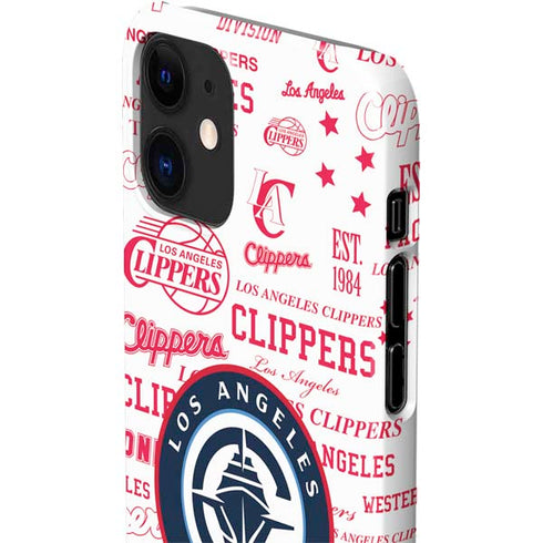 NBA Los Angeles Clippers Blast Logos iPhone 12 Mini Lite Case