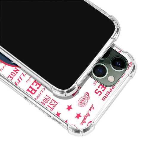 NBA Los Angeles Clippers Blast Logos iPhone 12 Pro Max Clear Case