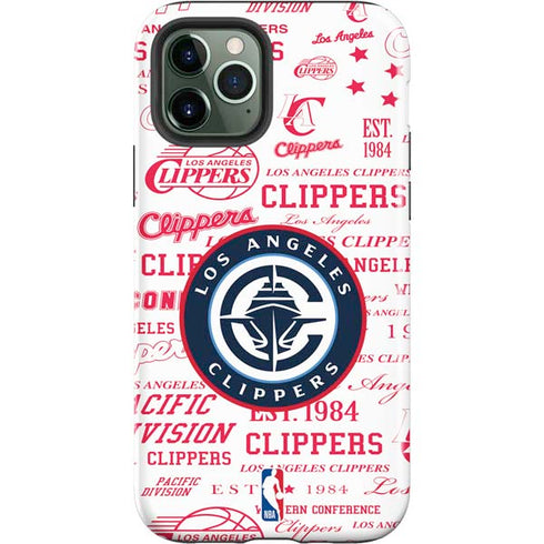 NBA Los Angeles Clippers Blast Logos iPhone 12 Pro Max Impact Case