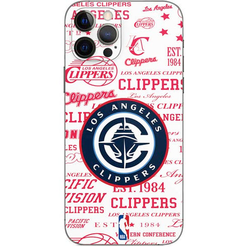 NBA Los Angeles Clippers Blast Logos iPhone 12 Pro Skin