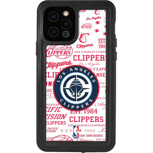 NBA Los Angeles Clippers Blast Logos iPhone 12 Pro Waterproof Case