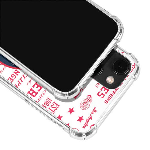 NBA Los Angeles Clippers Blast Logos iPhone 13 Clear Case