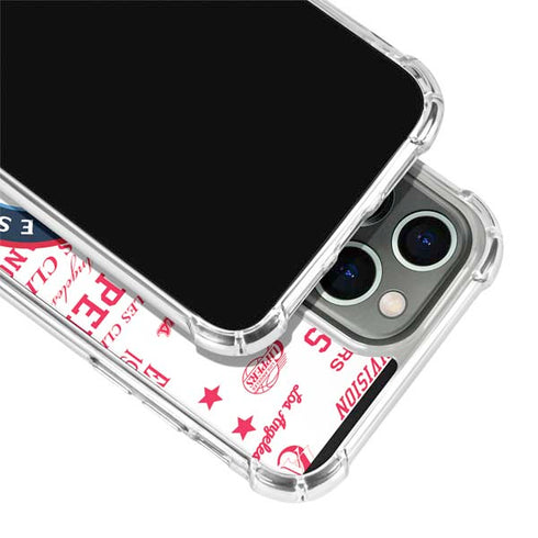 NBA Los Angeles Clippers Blast Logos iPhone 13 Pro Clear Case