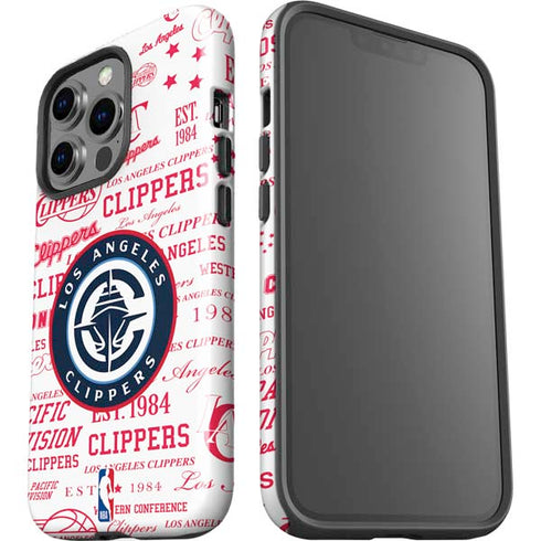 NBA Los Angeles Clippers Blast Logos iPhone 13 Pro Impact Case
