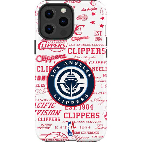 NBA Los Angeles Clippers Blast Logos iPhone 13 Pro Max Impact Case