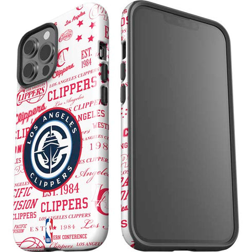 NBA Los Angeles Clippers Blast Logos iPhone 13 Pro Max Impact Case