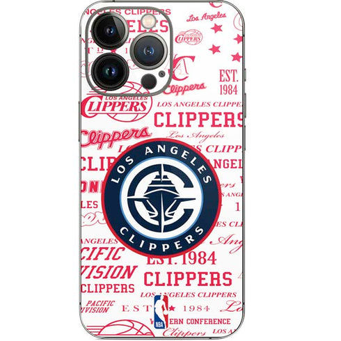 NBA Los Angeles Clippers Blast Logos iPhone 13 Pro Skin