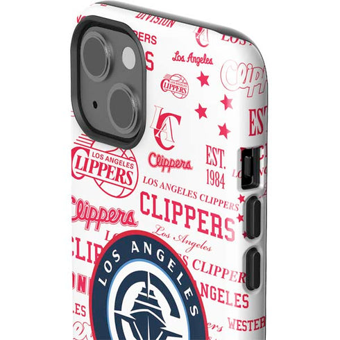 NBA Los Angeles Clippers Blast Logos iPhone 14 Impact Case