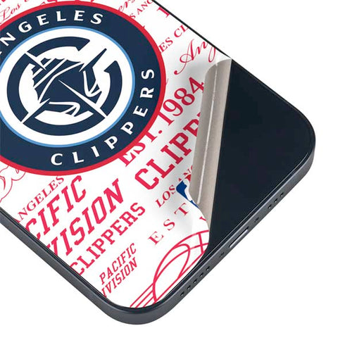 NBA Los Angeles Clippers Blast Logos iPhone 14 Plus Skin