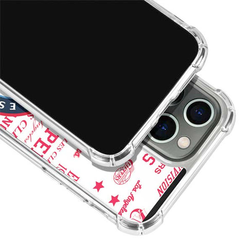 NBA Los Angeles Clippers Blast Logos iPhone 14 Pro Clear Case