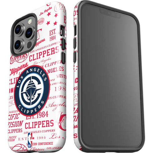 NBA Los Angeles Clippers Blast Logos iPhone 14 Pro Impact Case