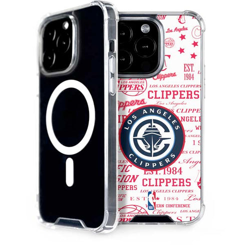 NBA Los Angeles Clippers Blast Logos iPhone 14 Pro MagSafe Case