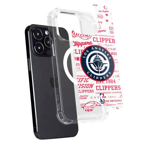 NBA Los Angeles Clippers Blast Logos iPhone 14 Pro MagSafe Case