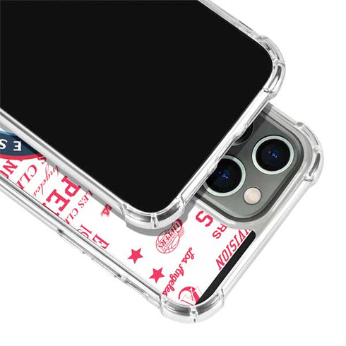 NBA Los Angeles Clippers Blast Logos iPhone 14 Pro Max Clear Case