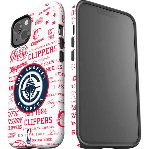 NBA Los Angeles Clippers Blast Logos iPhone 15 Plus Impact Case