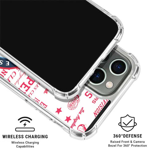 NBA Los Angeles Clippers Blast Logos iPhone 15 Pro Max Clear Case