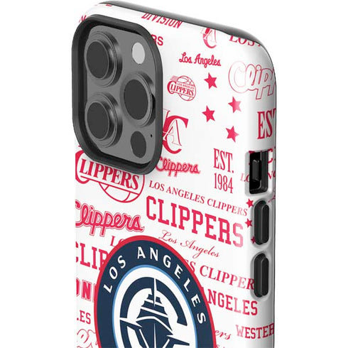 NBA Los Angeles Clippers Blast Logos iPhone 15 Pro Max Impact Case