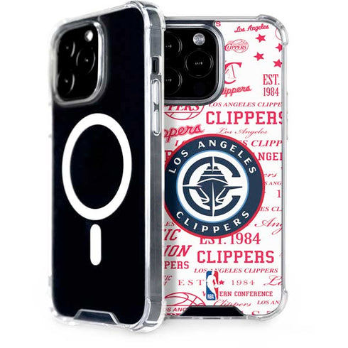 NBA Los Angeles Clippers Blast Logos iPhone 15 Pro Max MagSafe Case