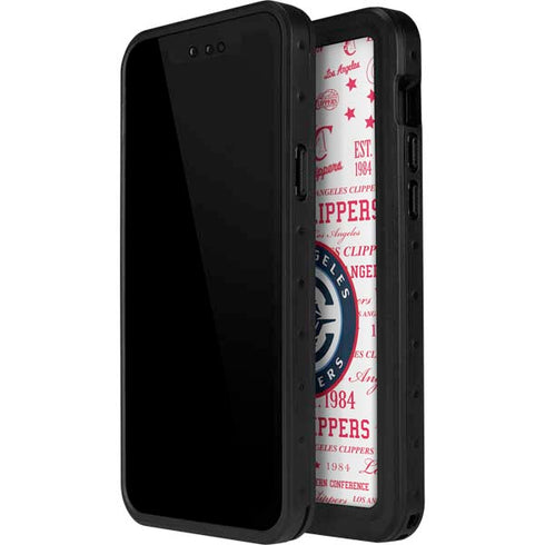NBA Los Angeles Clippers Blast Logos iPhone 15 Pro Waterproof Case