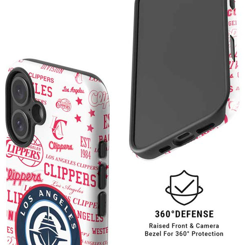 NBA Los Angeles Clippers Blast Logos iPhone 16 Magsafe Impact Case