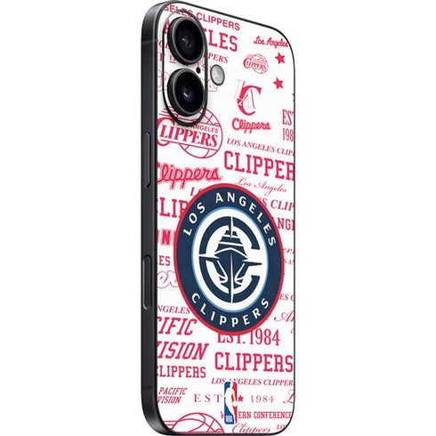 NBA Los Angeles Clippers Blast Logos iPhone 16 Plus Skin