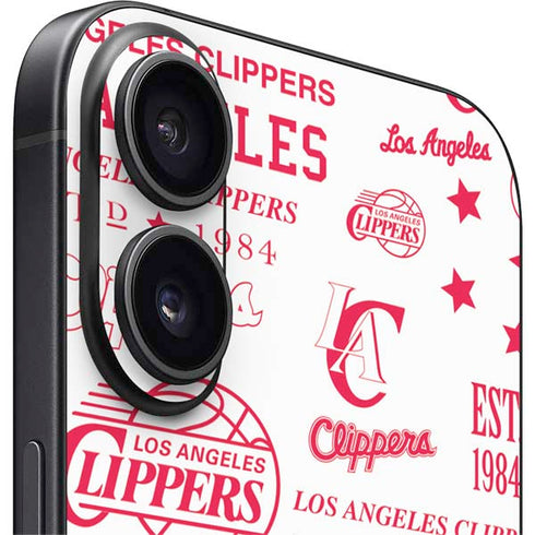 NBA Los Angeles Clippers Blast Logos iPhone 16 Plus Skin