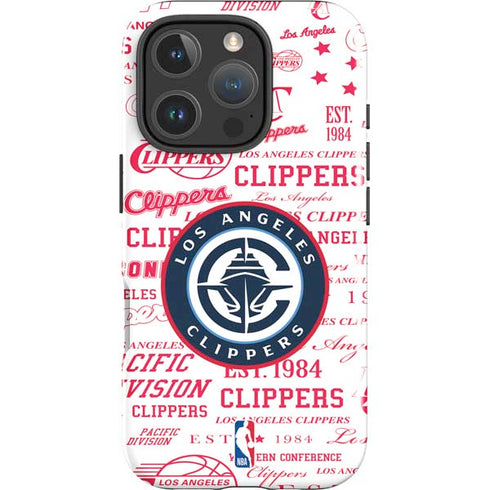 NBA Los Angeles Clippers Blast Logos iPhone 16 Pro Impact Case