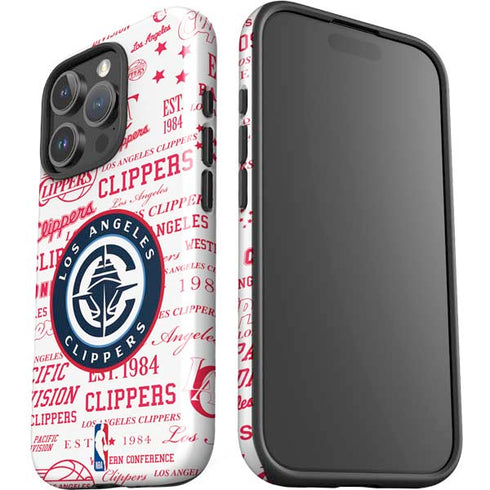 NBA Los Angeles Clippers Blast Logos iPhone 16 Pro Impact Case